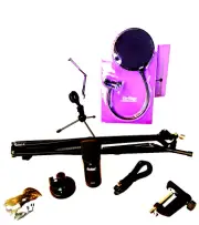 On-Stage Podcast Recording Bundle w/ USB Mic, Pop Filter and Boom Arm - ASB700