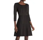 Nina Leonard Geo Print Knit Dress. New With Tickets. Size Large