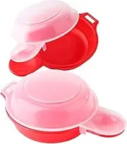 IsMwav 2 Sets Microwave Egg Cooker,1 Minute Fast Egg Hamburg Omelet Maker Kitchen Cooking Tool