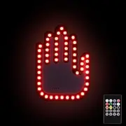 Car Gesture Light with Remote - Car LED Finger Lights with Remote | Funny Finger, Rear Window Sign, Vehicle Gadget for Truck Warning Men Women Use