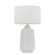 Telbix Lighting Esmo Ceramic Table Lamp - White