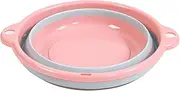 Folding Basin Multifunctional Portable Wash Basin for Children Baby Kids Household Kitchen Camping Travel Silicone Plastic Lightweight Compact Durable (M(Approx. 315 X 180mm / 12.4 X 7.09in))