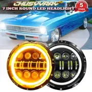 7"Round LED Headlights Hi/Lo Beam Sealed For Chevrolet Chevy Nova 1963-1978 (for: Chevrolet)