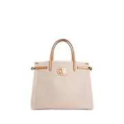 [VALENTINO] Borsa shopper media in tela di Antibes Beige