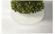 Jaclyn Smith Glimmer & Glisten 48" Deluxe Tree Skirt - Lace Dollies White NEW