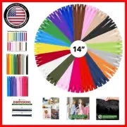 Bulk Nylon Zippers for Sewing - 14 Inch, 80 PCs Assorted Colors for DIY Projects