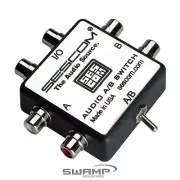 SESCOM SES-AUDIO-AB RCA Stereo Audio MP3 iPod FLAC WMA A/B Source Switch
