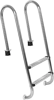 Swimming Pool Ladder,with 2 Step Stainless Steel Pedals and Armrest,for Indoor/Outdoor Pool Easy Installation(2-steps1.0mm)