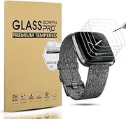 [Diruite] 4-Pack for Fitbit Versa Lite Edition/Fitbit Versa Screen Protector, 2.5D 9H Hardness Ultra-Thin Tempered Glass Screen Protective Film [Anti-Scratch]