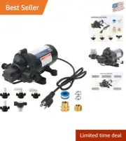 Compact 4 GPM Diaphragm Pump with Pressure Switch - Ideal for RVs and Yachts