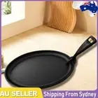 Cast Iron 10.6 X 6.89in Griddle Oval Shape Steak Plate for Home Or Restaurant OZ
