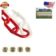 Customizable 100' Plastic Barrier Chain - Ideal for Traffic & Crowd Management