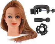 Gogogmee Cosmetology Mannequin Head High Temperature Hair Styling Doll with Stand for Hairdressing Practice for Students and Professionals for Braiding and Curling