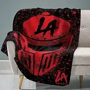 Sleep Squad WWE L.A. Knight 60” x 80” Raschel Plush Blanket – Wrestling Superstar Super-Soft Throw