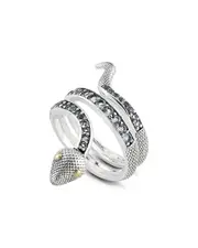 Samuel B. 18K & Silver 0.99 ct. tw. Blue Topaz Snake Ring