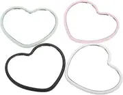 Baluue Mini Heart Shaped Mirror Set 4pcs Portable Handheld Makeup Mirrors Vintage Compact for Women for Dorm Makeup Bag