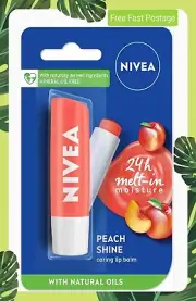 Nivea Fruity Shine Peach Lip Balm, 4.8G