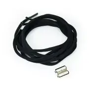 No Tie Elastic Shoe Laces Shoelaces Black Round Sneakers Sports Kid Adult Unisex