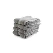 4pc Onkaparinga Flinders Bathroom Hand Towels Set 45x65cm Cotton 600GSM Grey