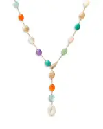 Marco Bicego 18K Yellow Gold Siviglia Multi Stone & Diamond Textured Bead Lariat Necklace, 18 - Exclusive, Italy Campaign
