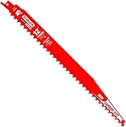 Diablo Demo Demon Carbide Teeth Reciprocating Saw Blade for Pruning and Clean Wood - Carbide Tooth Design - 12" Length, 3 TPI - DS1203CP