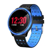 P71 2.5D Mirror IP68 Blood Pressure Oxygen 8 Sport Modes bluetooth Music Weather Smart Watch BLACKBLUE COLOR