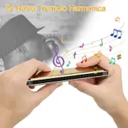 Kids 24 Holes 48 tones C Key Harmonica + Case Polyphonic Instrument Gift Tremolo