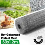 Hardware Cloth Wire Mesh Fence Hot Dip Galvanised Chicken Coop Rabbit Cage Guard Barrier Enclosure Tree Protection Fencing Netting 50mx1.2m