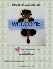 Bison/Buffalo Welcome Sign- Plastic Canvas Pattern or Kit