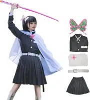 Demon Slayer Costumes Tanjirou Kamado Kids Kimono Hallowee Nezuko Uniform Cloak