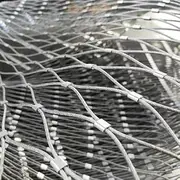 304 Stainless Steel Flexible Cable Wire Rope Mesh Fence for Balcony Stair Fall Protection Animal Poultry Cage Net 1.2x1m