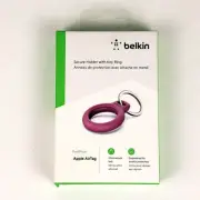Belkin Secure Air Tag Holder with Key Ring Pink
