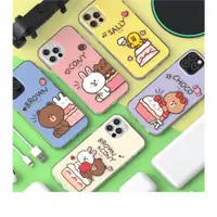 在飛比找ETMall東森購物網優惠-韓國linefriends布朗熊正版手機殼適用蘋果iPhon