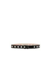 Alexander McQueen Eyelets Embellished Buckle Belt 100,105 Black