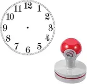 Seasonstorm Vintage Clock Dial Self-Inking Photosensitive Planner Scrapbooking Stamps for Card Making Bullet Journal Art Supplies Round 1.6 inches Black Ink (SA87)