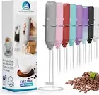 Powerful Milk Frother Handheld Foam Maker, Mini Whisk Drink Mixer for Coffee