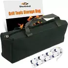 Grill Accessory Storage Extra Thick Canvas Bag Outdoor Tools BBQ Tool Carry Long