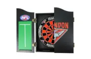 Essendon Bombers AFL Dart Board Set - Dartboard + Cabinet + Darts Man Cave
