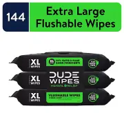 Wipes Flushable Wipes, XL Wet Wipes for at Home Use, Herbal Relief, 144 Count