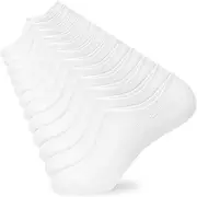[ZANZER] 6 Pairs Women's No Show Socks, Non-Slip Training Sports Walking Socks, Women's Cushioned Breathable Invisible Cotton Socks.