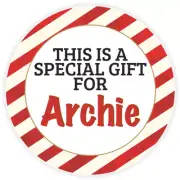 This is a Special Gift for Archie - Circle Sticker Decal 3 Inch - Christmas