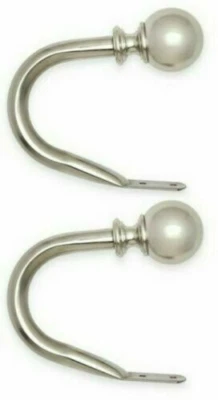 Umbra Stella Farrah Holdback For Drapery or Curtains in Brushed Nickel Set of 2