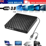 2in1 USB 3.0 Type-C Slim External DVD RW CD Writer Drive