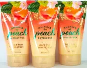 Bath Body Works GEORGIA PEACH & SWEET TEA Shea & Fruit Body Scrub 8 oz NEW x 3