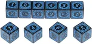 10pcs Polyhedral Dice Party Game Play Entertainment Toys Table Game for Family Gathering Role Playing Game Table Board Bar Party (Color : D6 Blue)