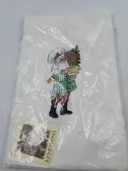 NWT Vintage Lynn Haney Kitchen Towel Santa Claus - White Linen Blend