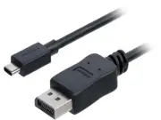 StarTech.com CDP2DPMM6B Black USB-C to DisplayPort Adapter Cable - 4K at 60 Hz