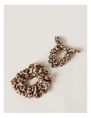 [Milkshake] Mummy & Me Animal Print Scrunchie in Tan