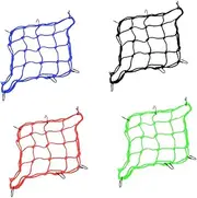 MUELODSIC 4Pcs Elastic Bike Cargo Net Durable Motorcycle Luggage Mesh Strong Flexibility for Bikes Motorcycles Selection for Secure Transport