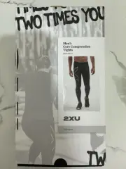 2XU Mens Compression Long Tights - Black/Silver Size XXL Brand New